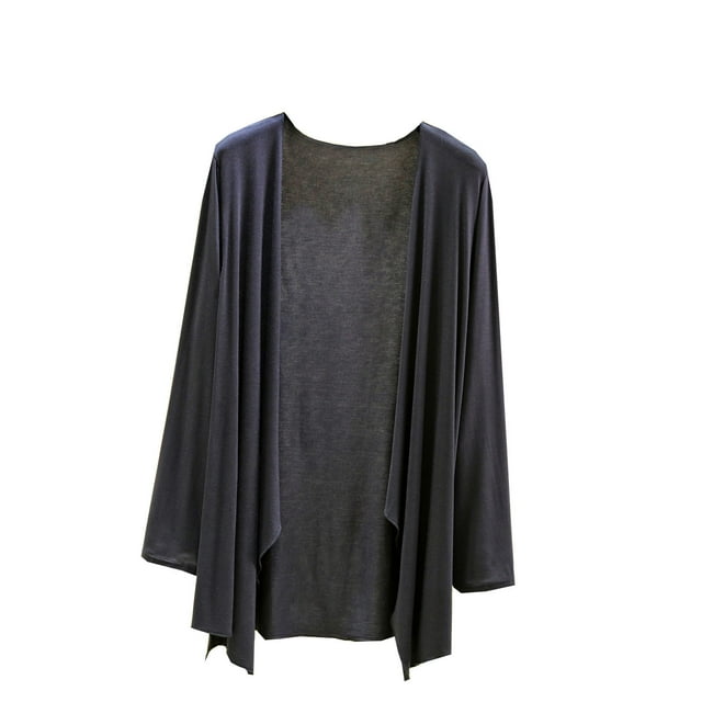 Timegard Womens Summer Tops Lightweight Cardigan Long Sleeve Open Front Comfy Casual Loose Cover Ups