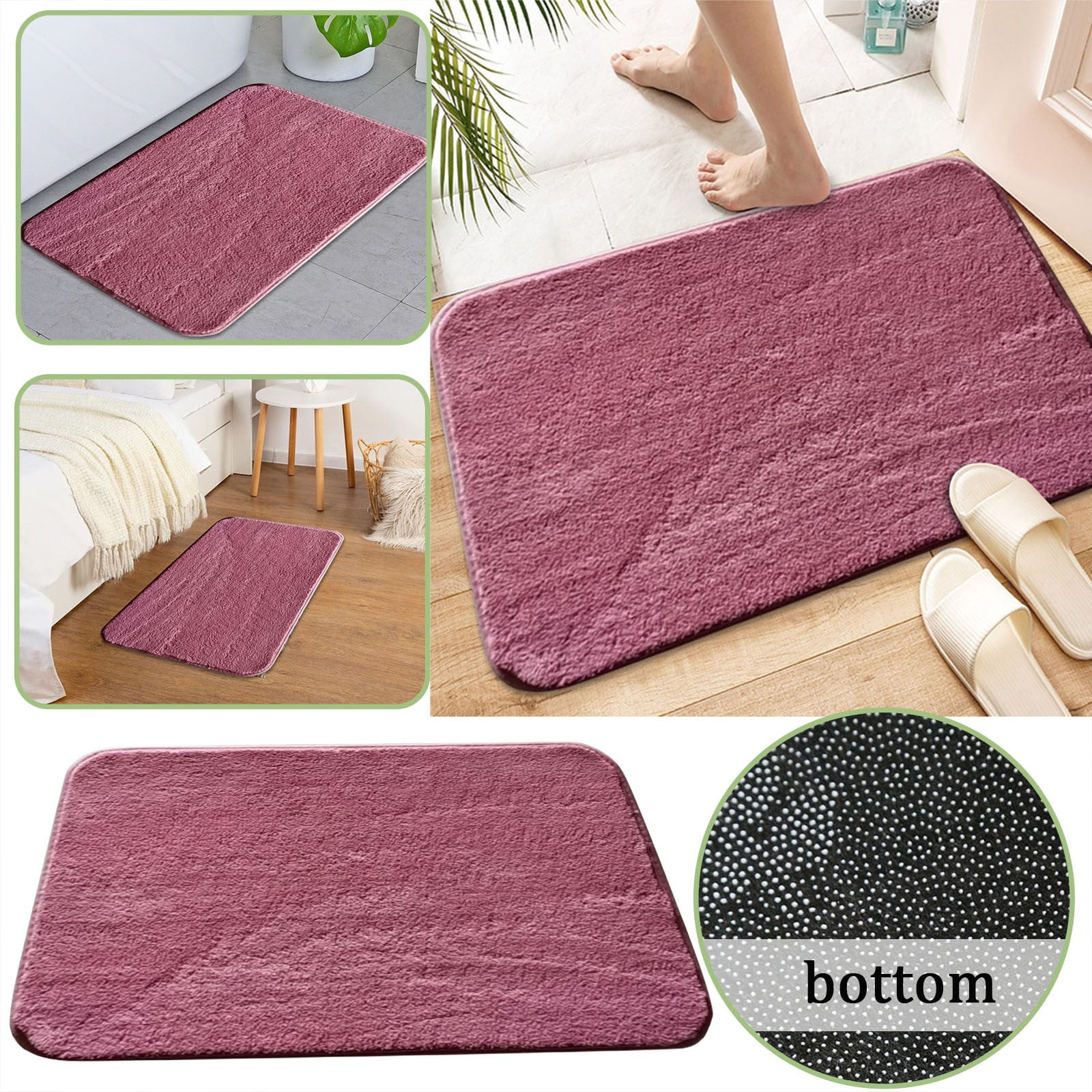 Harvn Liquidation Long-Haired Silk Outdoor, Indoor, Outdoor Bathroom, Kitchen Carpet, Floor Mat, Checkered 50X80Cm, Watermelon Red Carpet Welcome Decor Day Room Living Doormats Carpet Home Carpets Bat