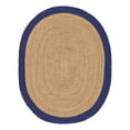 thumbnail image 3 of Unique Loom Braided Jute Collection Area Rug - Goa (8' x 10' Oval Natural/Navy Blue), 3 of 7