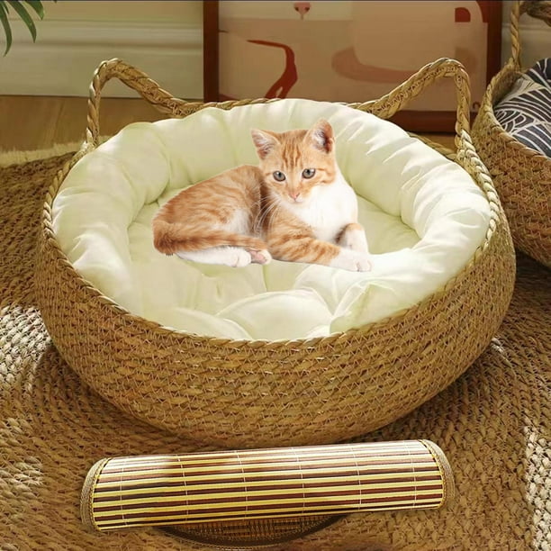 Cama para gatos, nido con cojín extraíble, salón para gatos