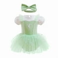 thumbnail image 2 of Bellafa Christmas Baby Princess Tutu Fancy Dress Infant Girl Tulle Romper Onesie Birthday Party Dresses with Headband 6-24M, 2 of 11