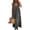 Gray, variant on Black Dresses for Women Solid Color V-neck Womens Dresses With Folded Skirt Pocket Plus Size Dresses Beach Skirt Long Dresses for Women, Black-S