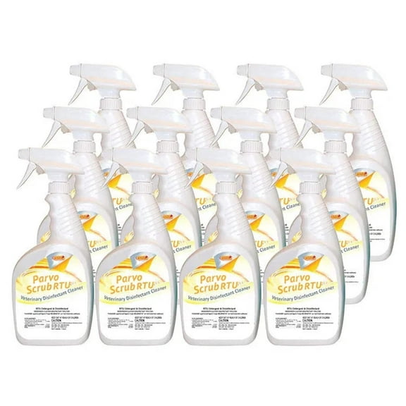 ParvoScrub RTU: Veterinary Disinfectant & Kennel Cleaner, 1 Quart (Case of 12)