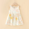 thumbnail image 4 of NAISIBABY Girls Flare Dresses, Sleeveless Crewneck Cute Graphic Summer Casual Sundress Beige Size 4, 4 of 6