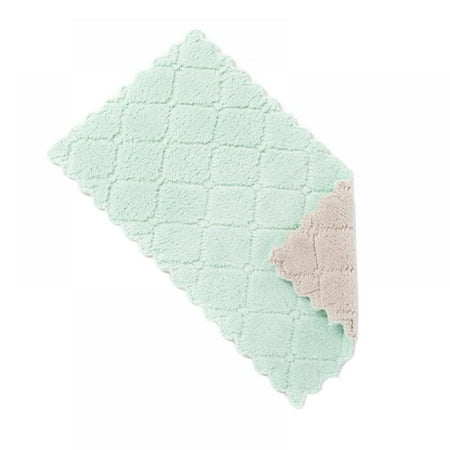 

Print Two-color Double-sided Absorbent Dishcloth Thickening Wipe Tablecloth Towel Rag Powder Gray Cleaning Cloths household cleaning kitchen cleaning