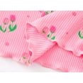 thumbnail image 4 of Cute Pink Tulip Pajamas for Baby / Toddler / Little Girls Snug-Fitting Long Sleeves & Pants PJ Set Size 2T, 4 of 7