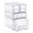 2 Small, 1 Large, 1 Medium, variant on Sorbus Medium Clear Stackable Makeup Storage Drawers, 2-Pack Plastic Pull-Out Organizer Bins