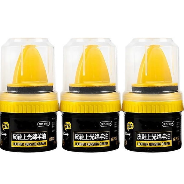 3pcs Leather Care Cream Leather Polishing Repair Deep Nourishing Recoloring Balm Conditioner For Furniture Couches Black Leather