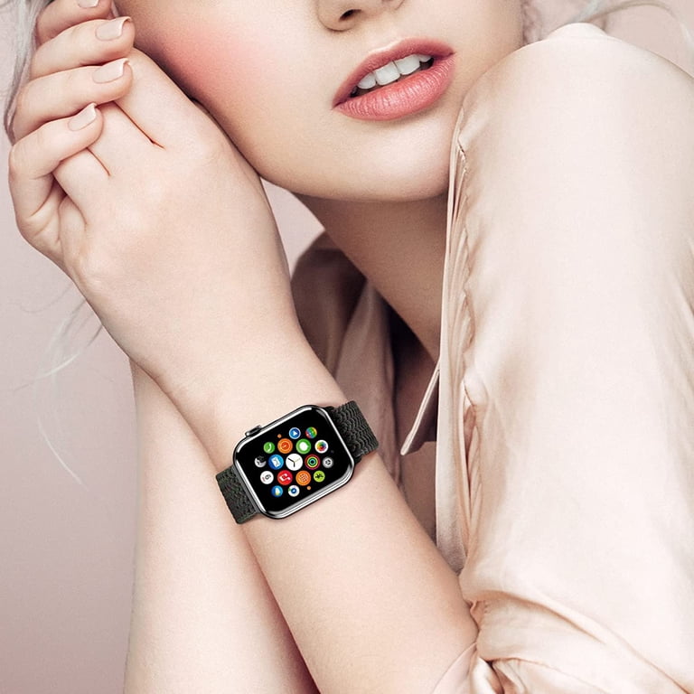 LEIXIUER Braided Solo Loop Strap for Apple Watch Bands 40mm 44mm 