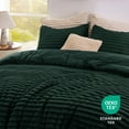 thumbnail image 4 of U by Bedsure 3 Pieces Fluffy Comforter Set, Super Soft Faux Fur Fleece Queen Bedding Set, 1 Luxury Shaggy Mallard Green Comforter with 2 Pillowcases, 4 of 7