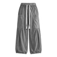 thumbnail image 5 of Zynoxe Wide Leg Sweatpants for Women Fashion Solid Color Womens Sweatpants Elastic Waist Drawstring Lounge Pants Comfort Lightweight Full Length Pants with Side Pockets S, 5 of 9