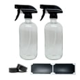 thumbnail image 1 of 2 Pack - 16oz Amber Glass Spray Bottle – Clear Spray Bottle has UV Protection - Glass Spray Bottles for Essential Oils - Transparent Glass Spray Bottles for Cleaning Solutions, 1 of 1