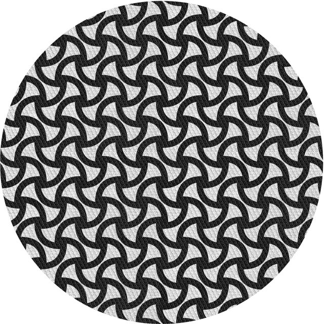 Ahgly Company Tapis Rond Lavable en Machine Intérieur Transitionnel Gris Minuit, 3 Pieds Rond