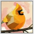 thumbnail image 3 of PixonSign Framed Canvas Print Wall Art Orange, Brown, Yellow Finch Animals Wilderness Illustrations Modern Art Chic Closeup Colorful Multicolor Ultra for Living Room, Bedroom, Office - 24"x24" White, 3 of 5
