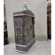 Oxidized Temple for Home Indian Traditional Temple Pooja Mandir Wooden Temple India Handmade Temple Customized Mandir Office Temple Home Decor Temple Decoration Handcrafted Mandir