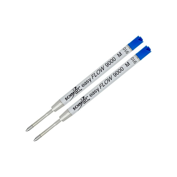 Schmidt Easy Flow 9000 Hybrid Ballpoint Refill - Blue, Medium, 2 Pack