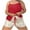 Red, variant on Women's Plus Size Pajamas Sets Cami Top and Shorts Set 2 Piece Heart Print Loungewear Pjs Sleepwear with Drawstring