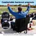 thumbnail image 4 of Stadium Seats with Back Support Bleacher Chairs with Back and Extra Wide Cushion Thick Padded Bleacher Portable Reclining Seats for Football, Baseball and Basketball (Black, Medium), 4 of 8