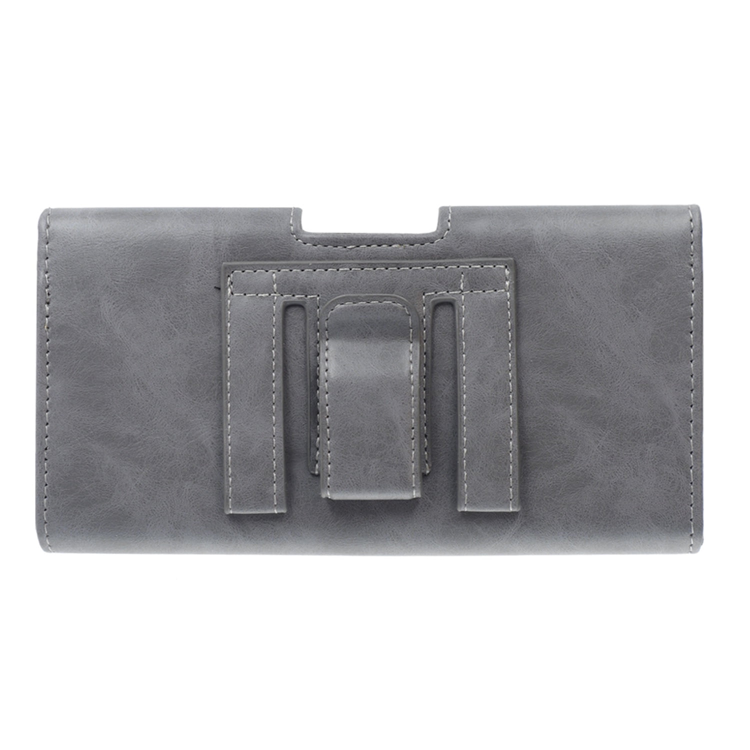 EVO 6.9" Horizontal Leather Pouch - Grey