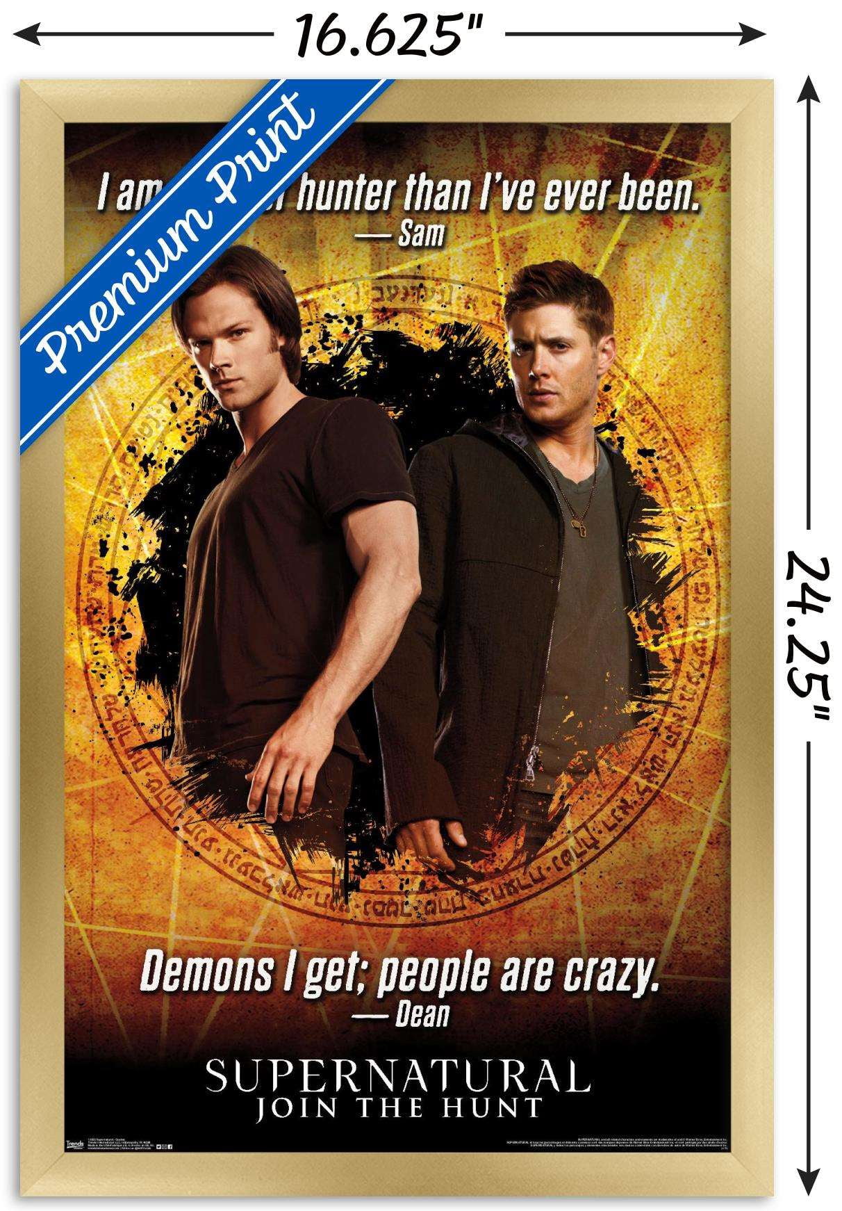 Supernatural - Quotes Wall Poster, 14.725" x 22.375", Framed