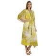 thumbnail image 2 of Bimba Womens Printed Rayon Cover-Up Caftan Long Kimono Maxi Dress Side Split Beach Kaftan Dress, 2 of 7