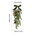 thumbnail image 4 of Corona navideña de 20" para colgar en la pared, corona de árbol de Navidad con lazo, decoración navideña de piña para puerta de entrada, porche, guirnalda navideña para exteriores, 4 of 7