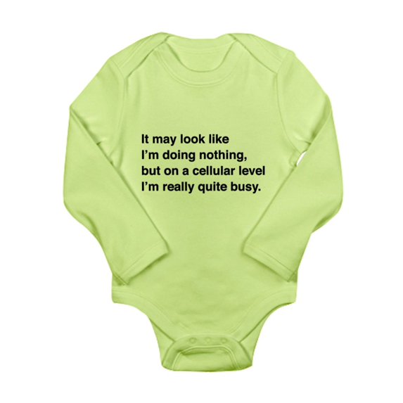 CafePress - Cells Are Busy Body Suit - Long Sleeve Infant Bodysuit