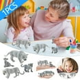 thumbnail image 4 of Fridja Colorful Simulation Mini Snow Leopard Animals And Small Animals Suit Model Ornaments, 4 of 7