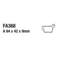 thumbnail image 2 of Balata para motocicleta FA368X (Usar tambien FA368R) EBC negro, 2 of 2