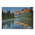 thumbnail image 1 of National Parks Cutting Board, Canadian Rocky Mountain Range on Edith Cavell Lake Pastoral Image Print, Decorative Tempered Glass Cutting and Serving Board, Small Size, Multicolor, by Ambesonne, 1 of 1