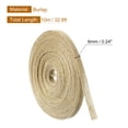 thumbnail image 2 of Uxcell Cinta de Tela de Yute Natural Cinta de Yute con Alambre Yute Natural / 1/4 Pulgada, 2 of 7