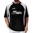 thumbnail image 1 of T-shirts pour Hommes Minimalistes Européens à Blocs de Couleur Rétro Sports Col Rond Manches Courtes Chemises Blanches P, 1 of 4