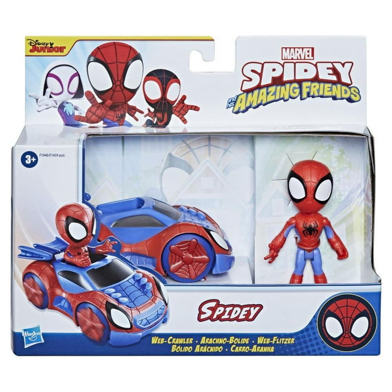 Marvel Spidey and His Amazing Friends Spidey Action Figure And Web-Crawler  Vehicle, For Kids Ages 3 And Up - Marvel