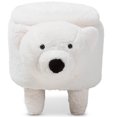 thumbnail image 4 of Baxton Studio Bjorn Bear Wool Storage Ottoman in White, 4 of 9