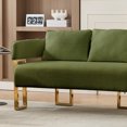 thumbnail image 2 of 51" Small Sofa Couch Comfy Modern Teddy Upholstered 2-Seater Love Seats for Apartment,Bedroom,Office,Green, 2 of 8