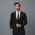thumbnail image 5 of Uxcell Men Cloth Rose Flower Pin, Suit Lapel Stick Boutonnieres, Deep Red 1 Pcs, 5 of 6