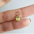 thumbnail image 3 of 1Ct Lab Created Peridot Emerald Cut Leady Beauty Solitaire Pendant 14K Yellow Gold Plated, 3 of 5