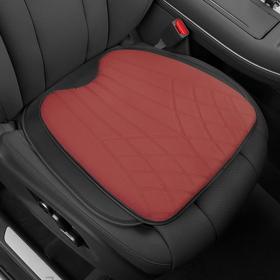 UAEBM Car Seat Cushion for All Seasons Universal In Car Drivers Seat Summer New Cushion Summer Height Increasing Cushion Red