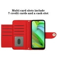thumbnail image 2 of Premium PU Leather Wallet for Motorola Moto G Power 2023 – Multifunctional Case with Kickstand Card Slots Cash Pocket Wrist Strap Chic Durable Handbag Styled Phone Cover for Moto G Power 2023, Red, 2 of 7