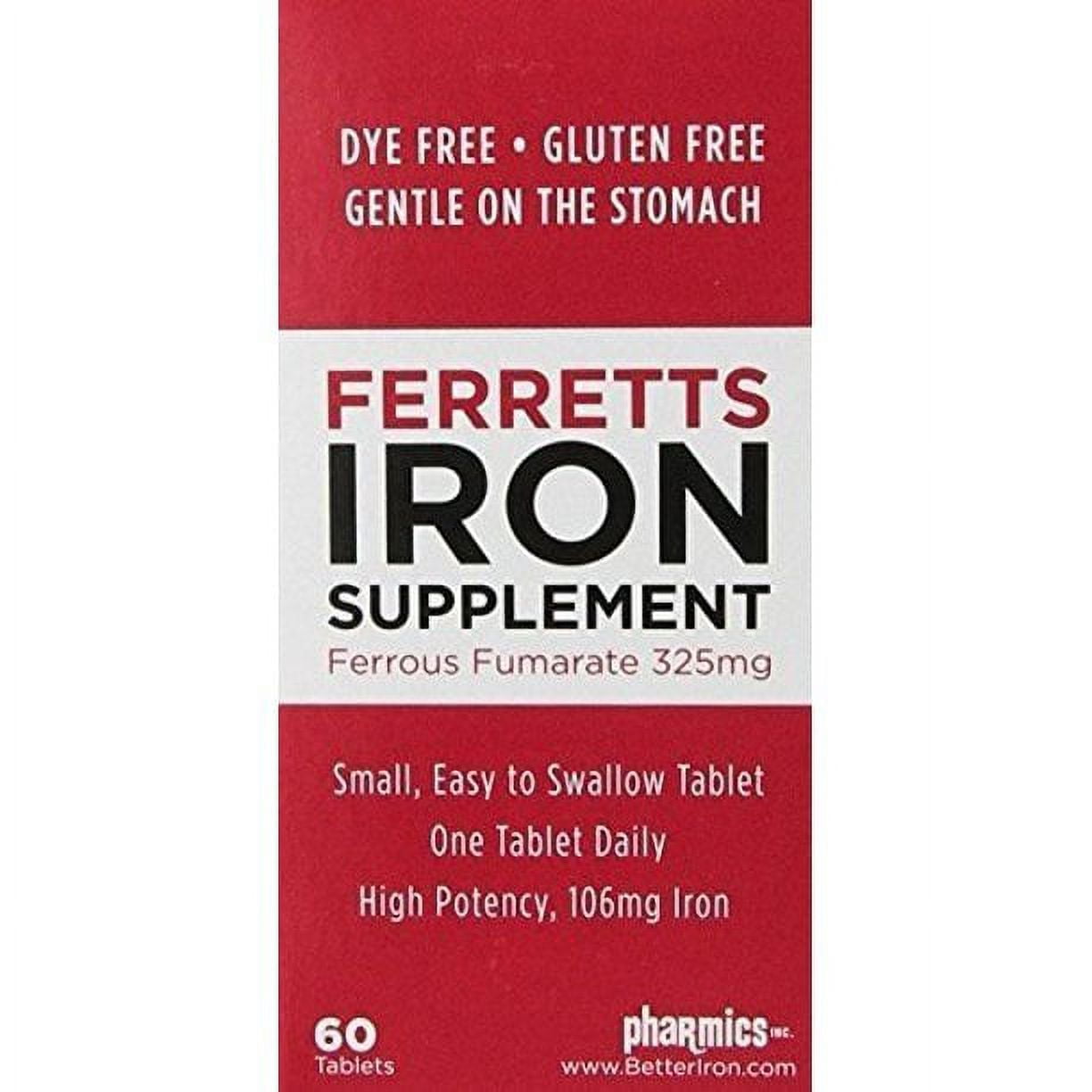 Ferretts Iron Supplement Ferrous Fumerate, 60 ct