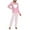 Hot Pink, variant on Women's Pajama Set, Long-Sleeve Printed Top & Long Pants 2-Piece Loungewear, Soft Breathable Home Sleepwear for Daily Relaxing