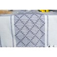 thumbnail image 5 of Boho Dining Table Runner with Tassels 14 x 72 Inches, Grey (Gray) & Off White| Boho Dresser Scarf / Farmhouse Cotton Woven Console Table or Buffet Top Cover, 5 of 7