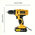thumbnail image 6 of Cordless Impact Drill&Electric Screwdriver 3-in-1 Combo-Multi-Function Rechargeable Hand Drill with Driver/Drilling/Hammer Modes, Essential for Home Toolkits, 6 of 6