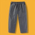 thumbnail image 2 of Gibobby Boys Pants Toddler Kids Little Boys Pant 2T 3T 4T 5T 6T Casual Schoolwear Drawstring Straight Leg Soft Pants With Pockets Boys Warm Casual Pants(3-4 Years,Grey), 2 of 5