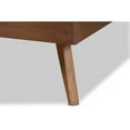 thumbnail image 6 of Baxton Studio Saki Mid-Century Modern Walnut Brown Finished Wood King Size Platform Bed, 6 of 6