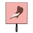 thumbnail image 1 of English Pouter Pigeon Pink Check Leash or Key Holder, 1 of 1
