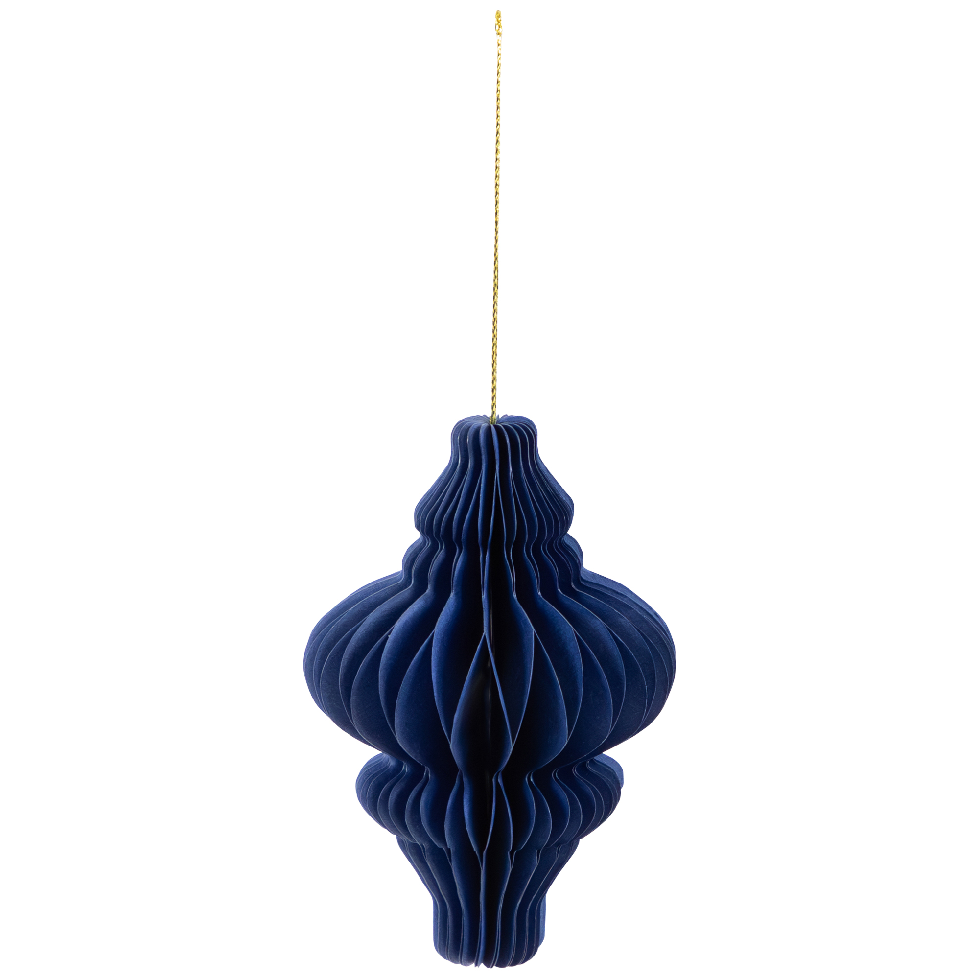 Northlight Accordion Honeycomb Foldable Paper Christmas Ornaments - 4" - Navy Blue - Set of 4