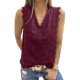 thumbnail image 2 of Blusa sin mangas informal transpirable con cuello en V y encaje para mujer para verano, 2 of 6