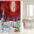 thumbnail image 3 of Christmas Shower Curtain Sets with Non-Slip Rugs Toilet Lid Cover and Bath Mat Snowman Shower Curtains with 12 Hooks Waterproof 4 Piece Bathroom Decor Set Xmas Gifts for Christmas, 3 of 3