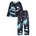 thumbnail image 4 of CAIVO Child Boys Long Sleeve O-Neck Shirt Tops + Pants Face Print Tie Dye Sleep Two Piece Outfit Sets For Kids Fashionable Clothes Sets, 4 of 4
